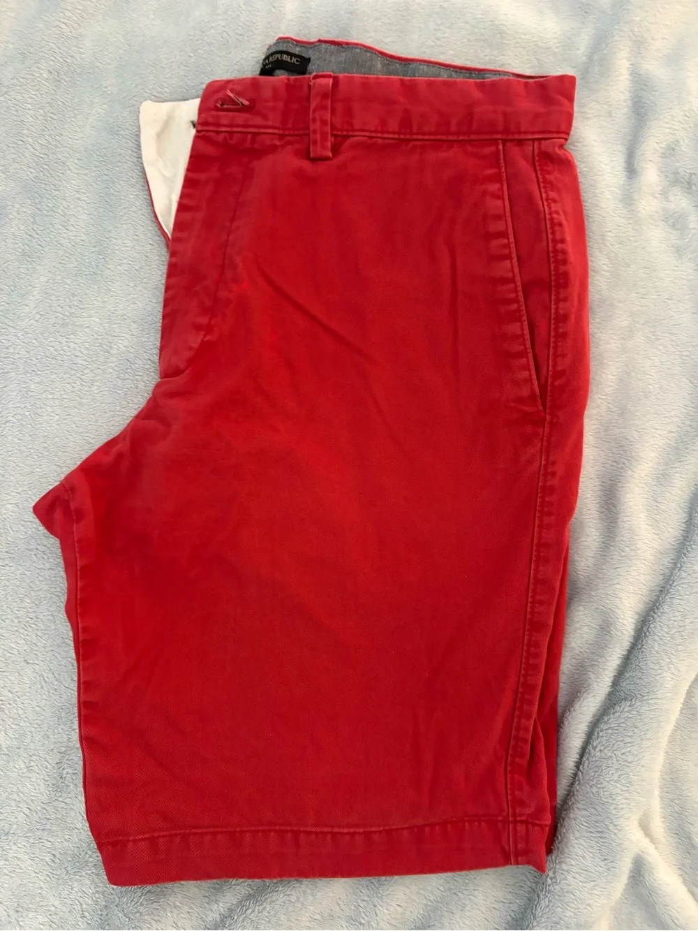 Banana Republic Red Flat Front Cotton Shorts